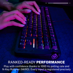 Midnight TKL Wired Mechanical Gaming Keyboard Black